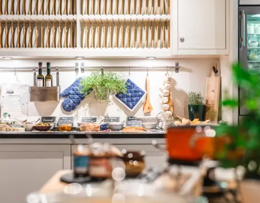 Ontbijtbuffet in de eigen keuken van HENRI Hamburg